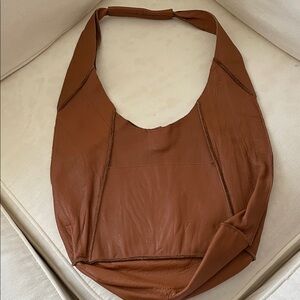 J. Jill Tan Leather Shoulder Bag